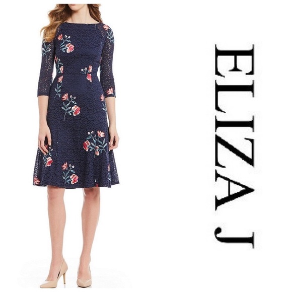 Eliza J Embroidery&Lace A-line Dress - Picture 2 of 2